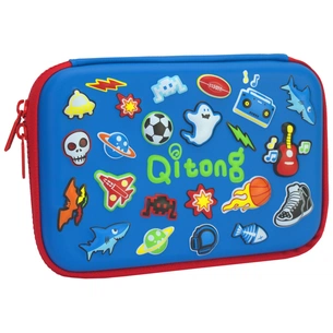 Пенал Cool For School з тисненням 1 відділення Блакитний (QT-5638-Blue) зображення 1