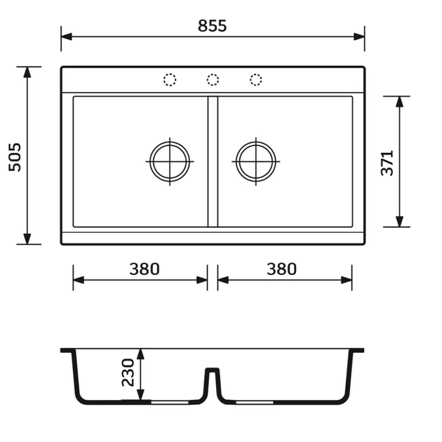 Мойка кухонная Adamant Similar Old stone + змішувач + дозатор + ополіскувач склянок + ко (4824296106510) - изображение 10