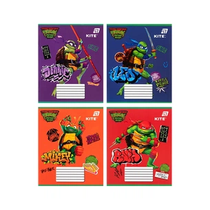 Тетрадь Kite Ninja Turtles, 12 листов, косая линия (NT26-235) изображение 1