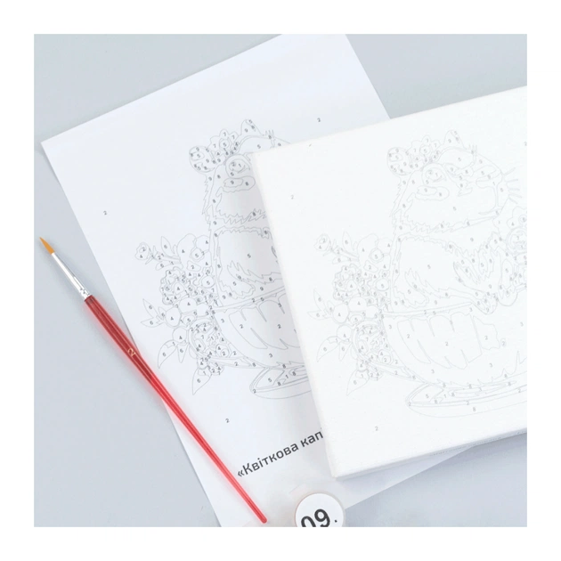 Картина по номерам Rosa Квіткова капібара, 15х15см, з мольбертом (4823098548591) - picture 3