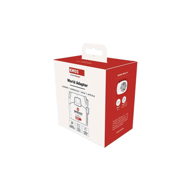 Перехідник Travel Adapter EU to US,AS,AUS,NZ,CN,AF,ME,GB,CH,IT,HK,INr EMOS (P0056N) - picture 10