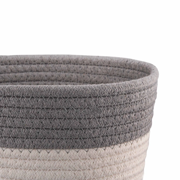 Кошик для зберігання Ardesto Vigor Плетений Бавовняний шпагат Сірий / білий 3.5 л (ARHC2504GW) - picture 3