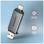 Считыватель флеш-карт AXAGON USB-C + USB-A to SD/microSD 5Gbps gray (CRE-DAC) - уменьшенное изображение 5