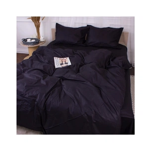 Постільна білизна MirSon Poplin Line 099 Black 110x140 (2200006277378) зображення 1