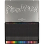 Карандаши цветные Faber-Castell Black Edition colour pencils 36 кольорів тригранні чорне дерево, металева коробка, 116437 (32085) - уменьшенное изображение 3