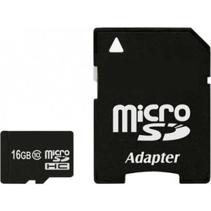 Карта пам'яті eXceleram 16Gb microSDHC class 10, UHS-I Class: 10, с адаптером SD (MSD1610A) зображення 1