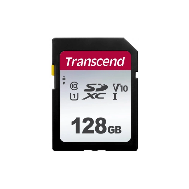 Карта памяти Transcend 128GB SDXC class 10 UHS-I U1 V10 (TS128GSDC300S) - изображение 1