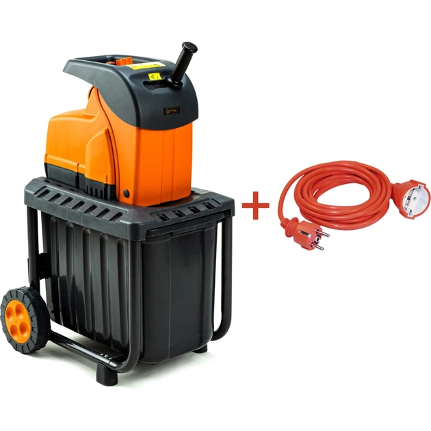 Садовий подрібнювач GTM DS2800/45 KIT, 220В, 2800Вт, до 45мм, ножі, 60л + подовжувач 10м (DS2800/45_KIT+ext.cord) - picture 3