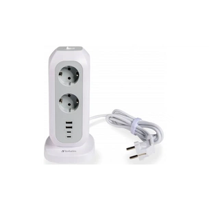 Мережевий фільтр живлення Verbatim 11 розеток, 2 x USB-C та 2 x USB-A (49547) зображення 1