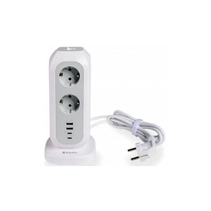 Мережевий фільтр живлення Verbatim 11 розеток, 2 x USB-C та 2 x USB-A (49547) зображення 1