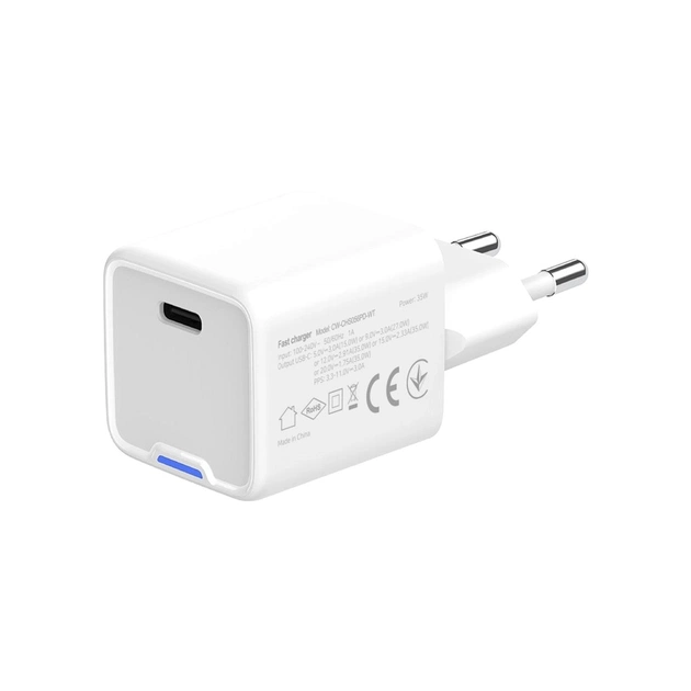 Зарядний пристрій ColorWay GaN Mini 35W PD Port PPS USB-C white (CW-CHS056PD-WT) - picture 5