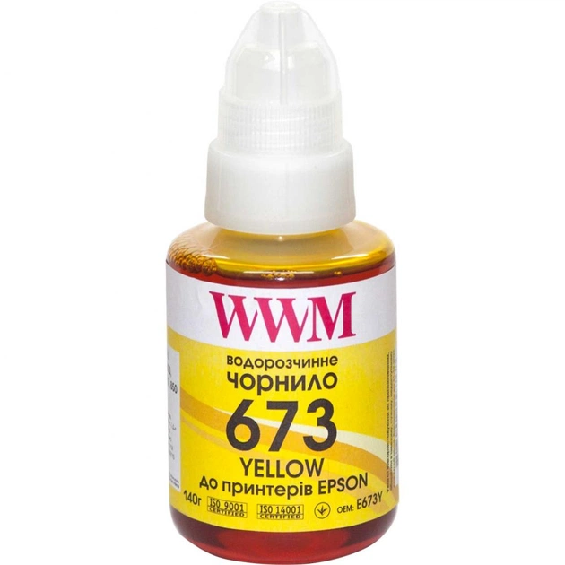 Чернила WWM Epson L800 140г Yellow (E673Y) - изображение 1