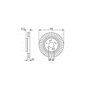 Гальмівний диск Bosch 0 986 479 W48 зображення 1