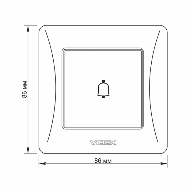 Кнопка дзвінка Videx BINERA 1кл чорний графіт (VF-BNDB1-BG) - зображення 4