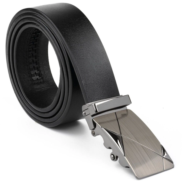 Ремінь Vintage Чоловічий з пряжкою автомат діагональ Чорний (20252) - зображення 2