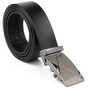 Ремінь Vintage Чоловічий з пряжкою автомат діагональ Чорний (20252) - зменшене зображення 2