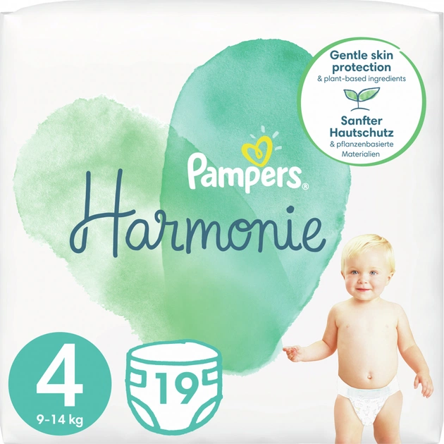 Підгузки Pampers Harmonie Розмір 4 (9-14 кг) 19 шт (8006540156278) - изображение 1