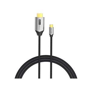 Кабель мультимедійний USB-C to HDMI M 1.0m braided black Vention (CRBBF) зображення 1