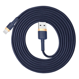 Дата кабель USB 2.0 AM to Lightning 2.0m 1.5A Cafule gold+blue Baseus (CALKLF-CV3) picture 1