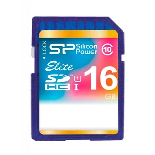 Карта пам'яті Silicon Power 16Gb SDHC class 10 UHS-I Elite (SP016GBSDHAU1V10) зображення 1