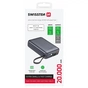 Батарея універсальна SWISSTEN 20000mAh SPACE 22/5W PD QC w/built-in cables USB-C/LIGHTNING Silver (8595217490598) - зменшене зображення 2