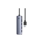 Концентратор Baseus USB 3.0 to 4xUSB 3.0 + USB-C gray (B0005280B811-01) - зменшене зображення 4