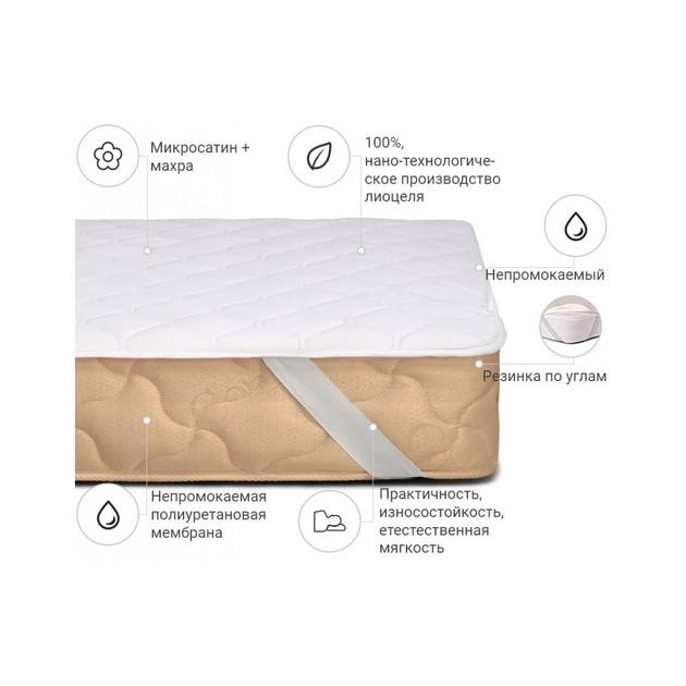 Наматрацник MirSon тенсел (Modal) двосторонній 311 70x190 см (2200000369413) - picture 2