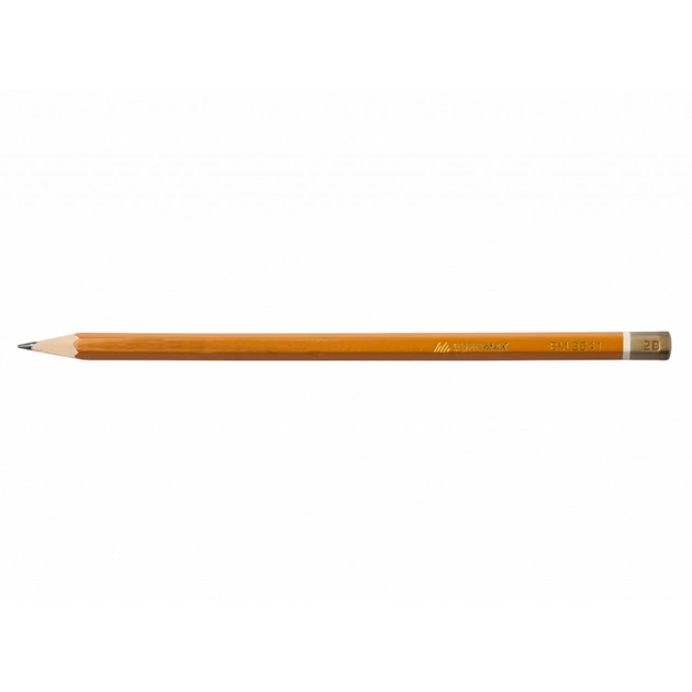 Олівець графітний Buromax Professional 2B без гумки Жовтий (BM.8541-12) - зображення 1
