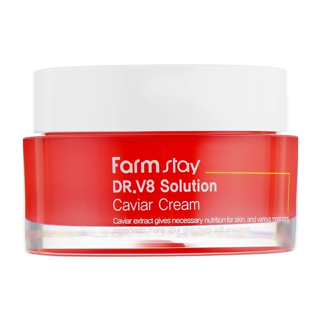 Крем для обличчя FarmStay DR.V8 Solution Caviar Cream Антивіковий з екстрактом ікри 50 мл (8809624723652) - изображение 1