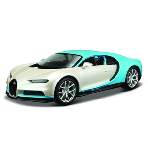 Масштабна модель автомобіля Maisto Bugatti Chiron біло-блакитний - тюнінг (1:24) (32509 white/blue) зображення 1