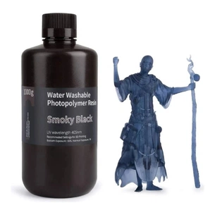 Фотополімерна смола ELEGOO Resin, Water Washable, 1кг, black smoky (50.103.0026) зображення 1