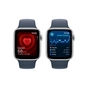 Смарт-годинник Apple Watch SE 2023 GPS 44mm Silver Aluminium Case with Storm Blue Sport Band - S/M (MREC3QP/A) - зменшене зображення 5