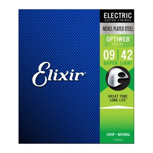 Струни для гітари Elixir 19002 Optiweb Nickel Plated Steel Super Light (09-42) (283941) зображення 1