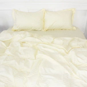 Підковдра MirSon Satin Stripe 30-0002 Soft Yellow 220х240 см (2200005247945) зображення 1