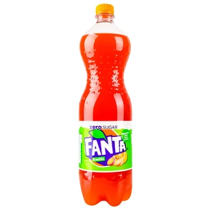 Напій Fanta Zero Sugar Exotic Безалкогольний сильногазований соковмісний 1.25 л (5449000211989) зображення 1