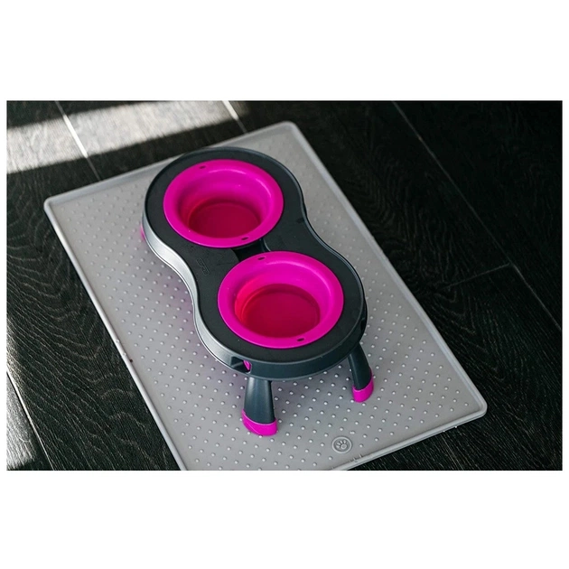 Посуд для собак Dexas Миска подвійна на складній підставці 240 мл пурпурна (0084297308988) - picture 5