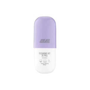 Спрей для очистки 2E PILL 140ml Liquid for office equipment +Microfibre 20 cm, white-lilac (2E-SK140LC) изображение 1