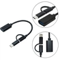 Перехідник OTG AC-150 2in1 USB 3.0 - MicroUSB USB Type-C Black XoKo (AC-150-BK) - зменшене зображення 4