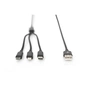 Дата кабель USB 2.0 AM to Lightning + Micro 5P + USB-C 1.0m charge only Digitus (AK-300160-010-S) - зменшене зображення 6