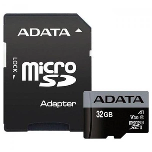 Карта пам'яті ADATA 32GB microSD class 10 UHS-I U3 A1 (AUSDH32GUI3V30SA1-RA1) зображення 1
