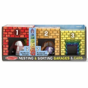 Розвиваюча іграшка Melissa&Doug Набір блоків Автомобілі і гаражі (MD12435) зображення 1