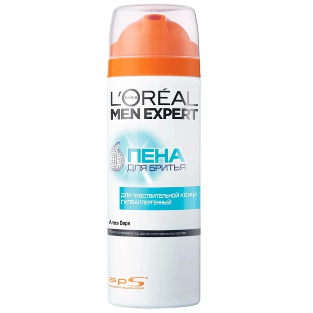 Піна для гоління L'Oreal Paris Men Expert для чутливої шкіри 200 мл (3600521608906) - изображение 1