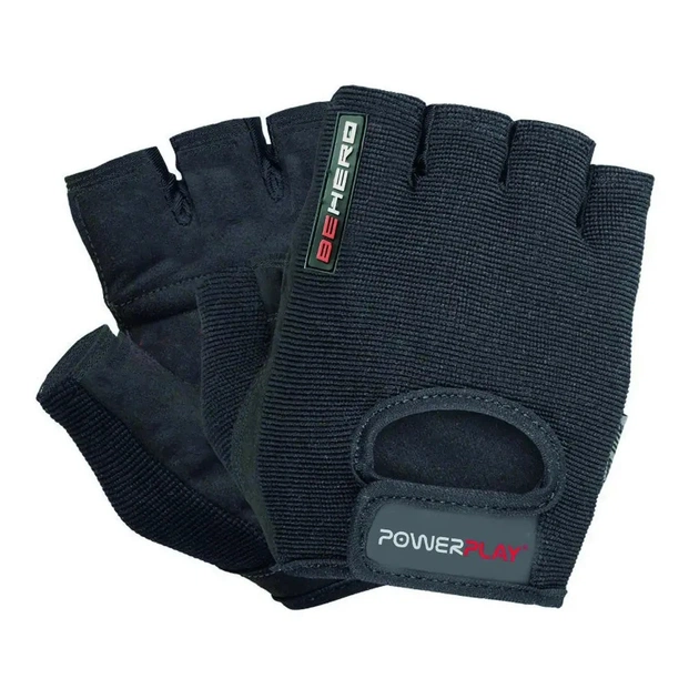 Рукавички для фітнесу PowerPlay та важкої атлетики 9200 чорні XL (PP_9200_XL_Black) - изображение 1
