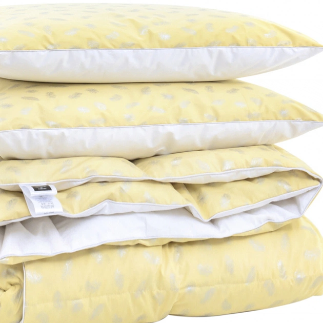 Ковдра MirSon Набір №2155 Bio-Beige Зима 90% пух 220х240 + подушки (2200003025064) - зображення 1