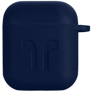 Чохол для навушників 2E для Apple AirPods Pure Color Silicone Imprint 1.5 мм Navy (2E-AIR-PODS-IBSI-1.5-NV) зображення 1