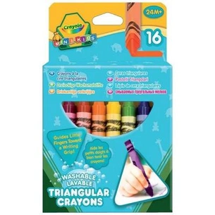 Карандаши цветные Crayola 16 трехгранных восковых мелков (52-016T) изображение 1