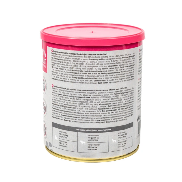 Вологий корм для собак Pet Chef М'ясний мікс 800 г (4820255193649) - picture 6