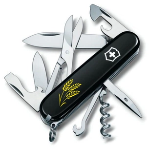 Ніж Victorinox Climber Ukraine Black "Колосся Пшениці" (1.3703.3_T1338u) зображення 1