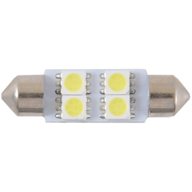 Автолампа WINSO SMD SV8.5 T11x39 4LEDS 5050 white (127430) - изображение 1