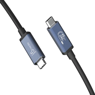 Дата кабель USB-C to USB-C 0.8m USB4 40Gbps 240W (48V/5A) 8K60Hz premium J5create (JUC29L08-N) изображение 1